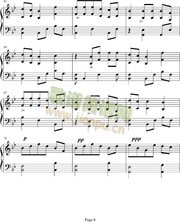 比翼双飞(钢琴谱)6