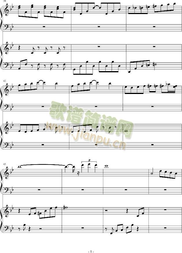 希望的夜晚(钢琴谱)5