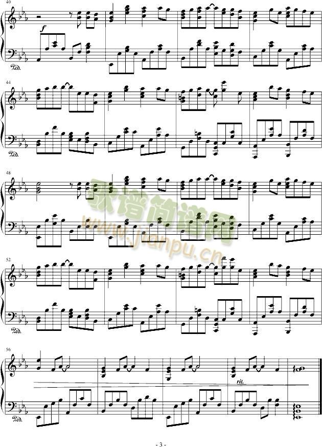 钢琴演奏进阶版(钢琴谱)3