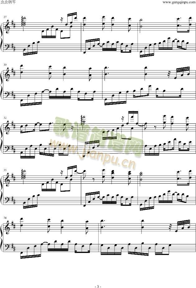 D大调卡农Jeffrey(钢琴谱)3