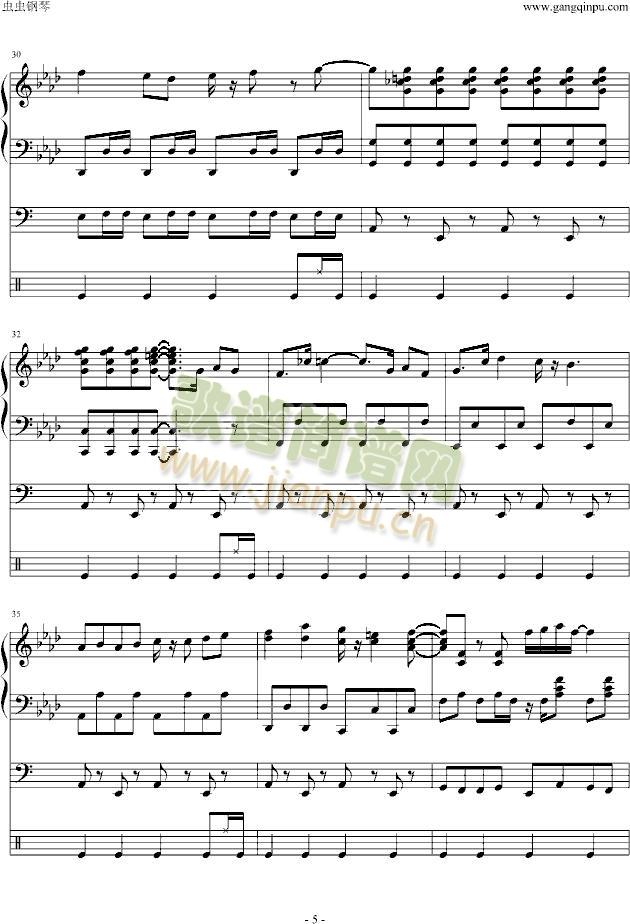 柯南主题曲(钢琴谱)5