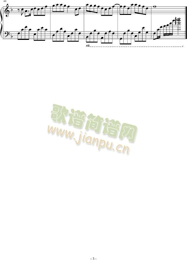 钢琴简易演奏版(钢琴谱)3
