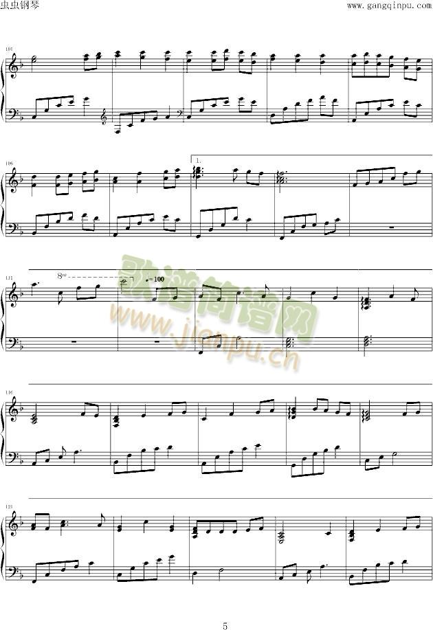 不论多少次(钢琴谱)5