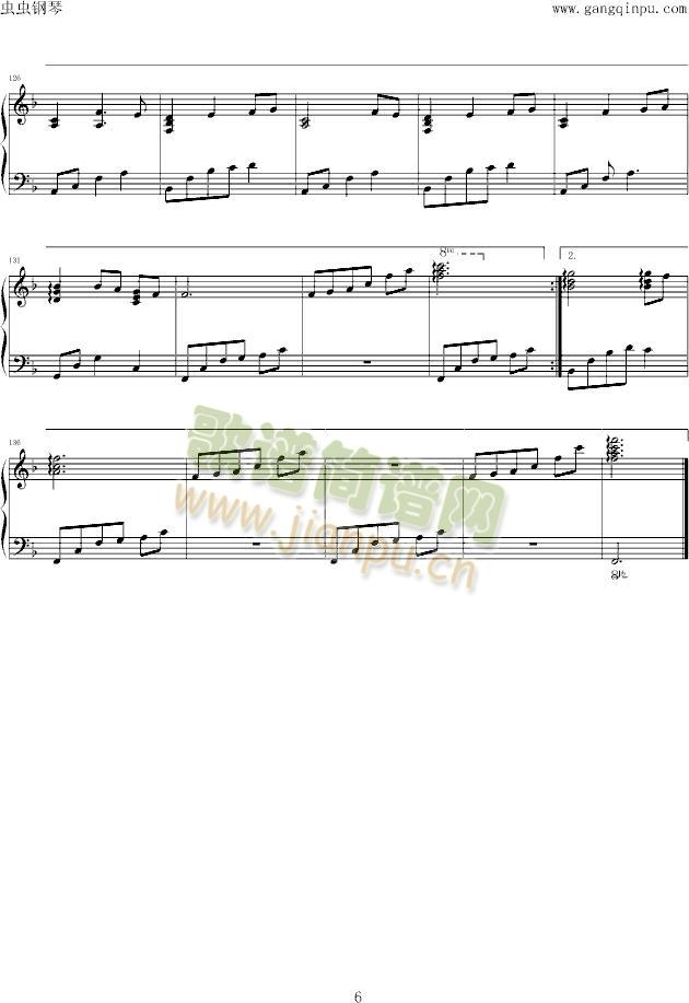 不论多少次(钢琴谱)6