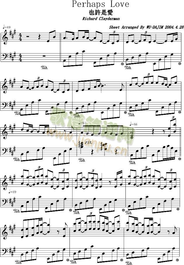 perhaps(钢琴谱)1