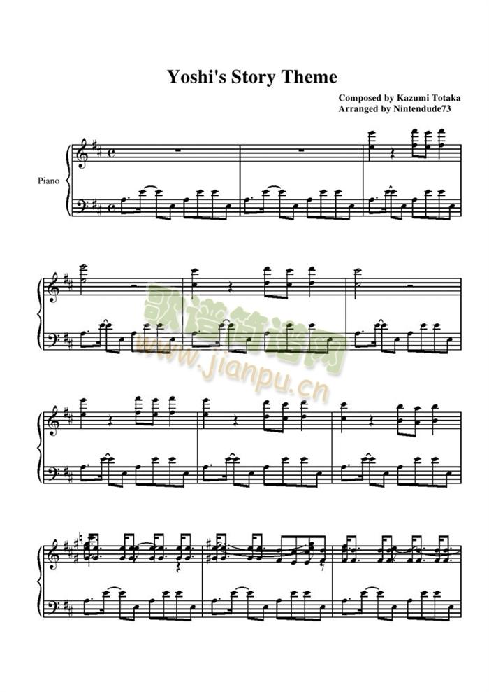Yoshi(钢琴谱)1