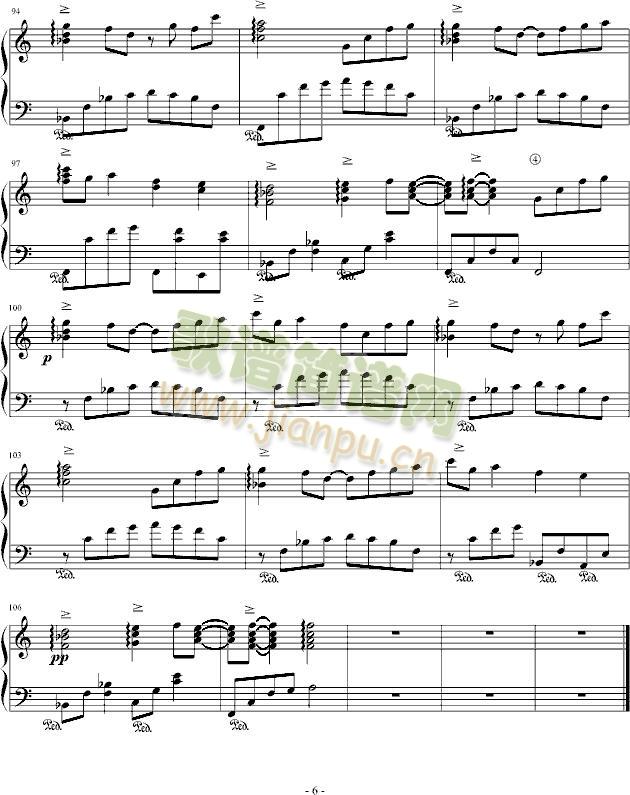 小小的手心(钢琴谱)6