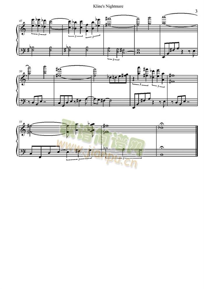 Klines(钢琴谱)3