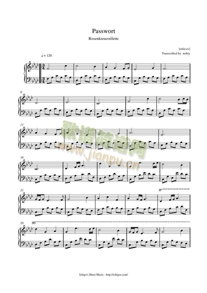 Passwort(钢琴谱)1