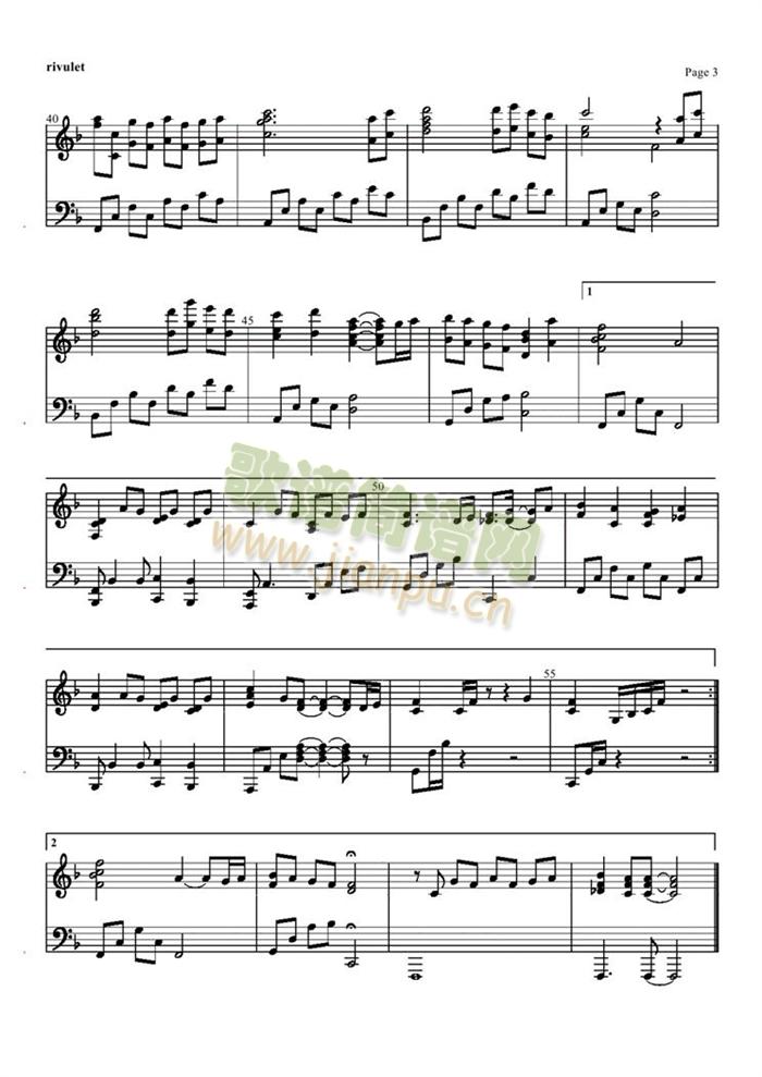 rivulet(钢琴谱)3