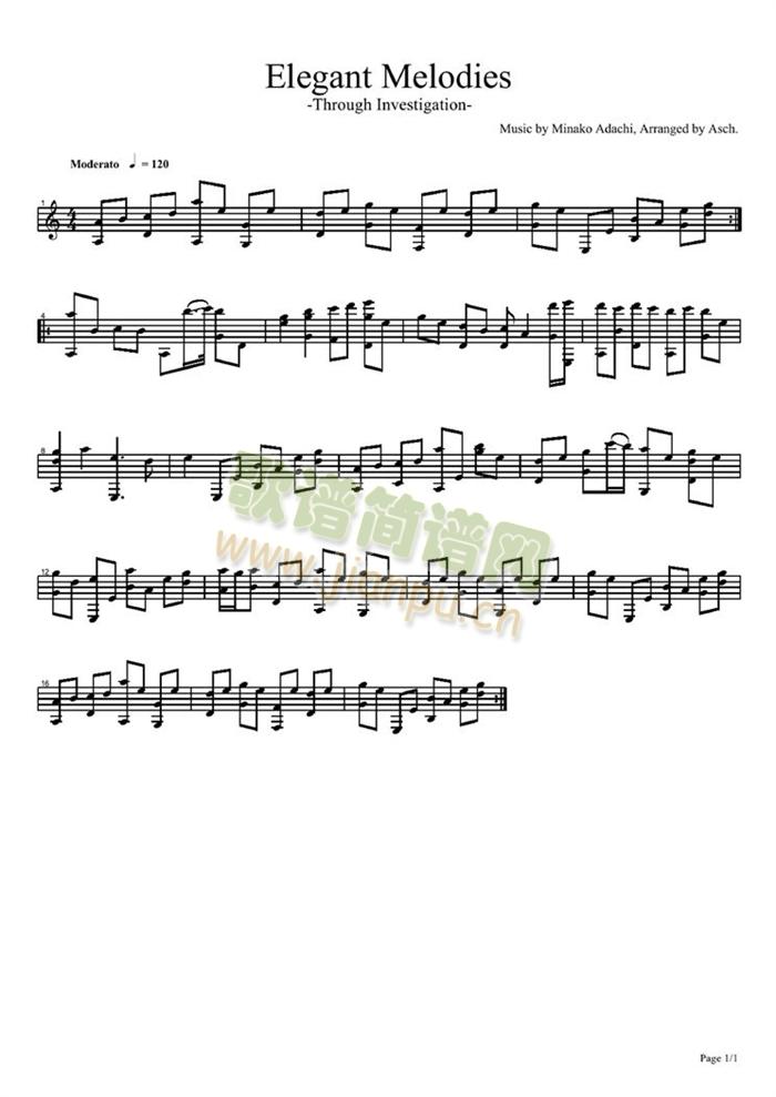 Elegant(钢琴谱)1