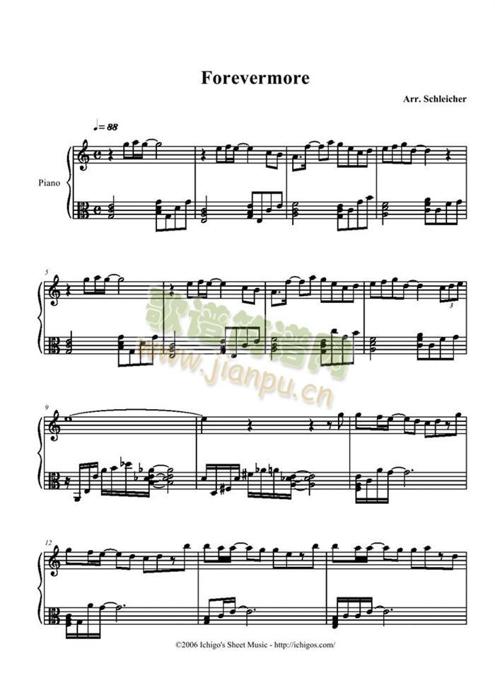 Forevermore(钢琴谱)1