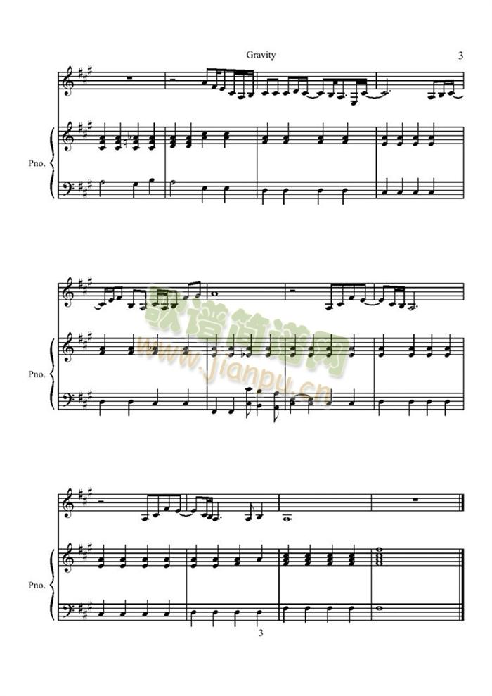 gravity(钢琴谱)3