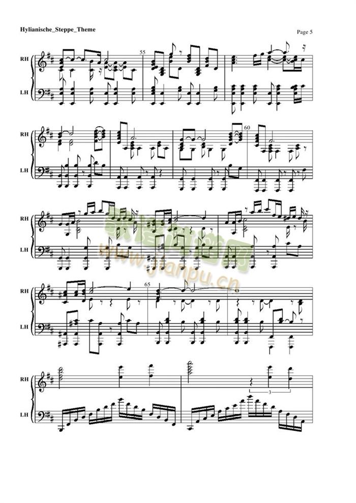 Hylianische(钢琴谱)5