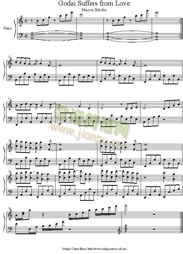 godai_suffers_from_love(钢琴谱)1