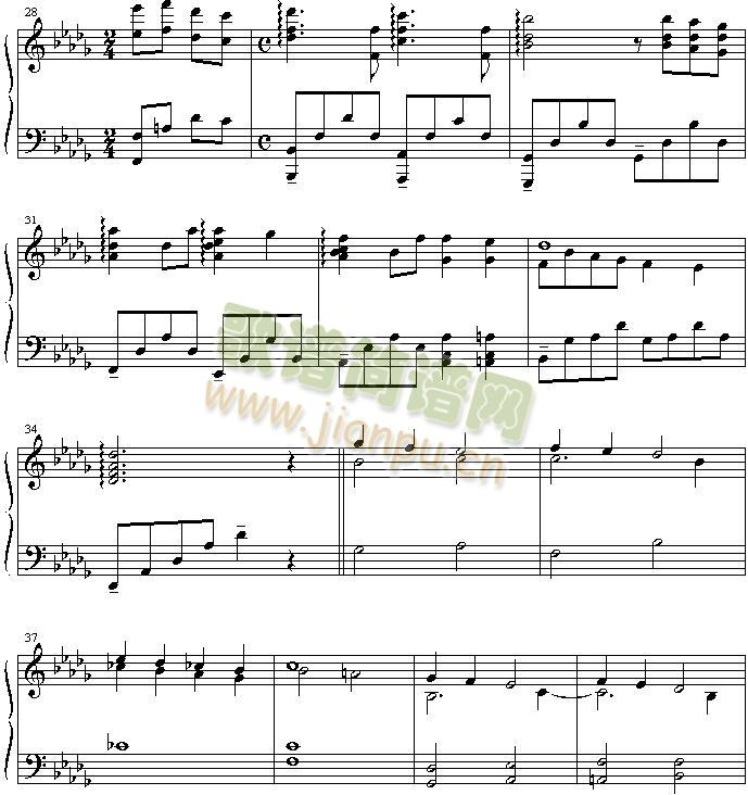 ashitaka_to_san(钢琴谱)3