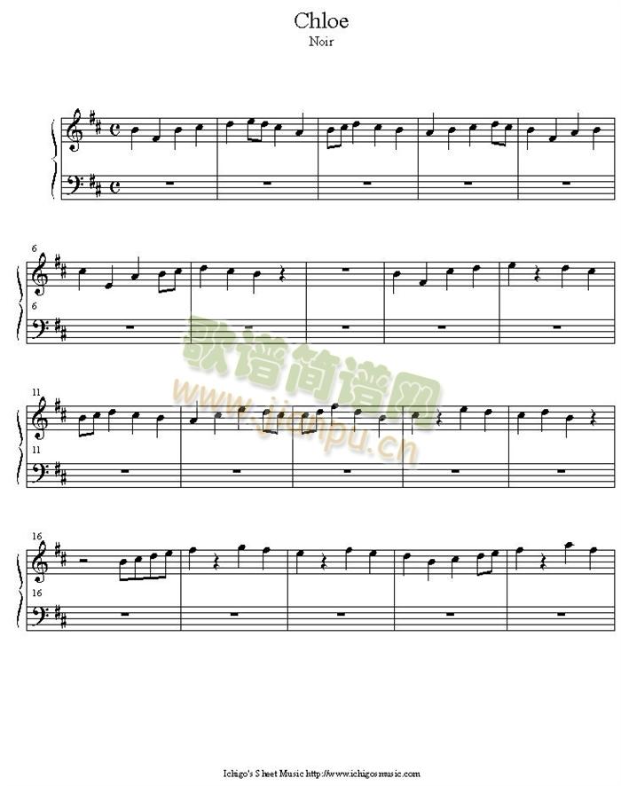 chloe2(钢琴谱)1