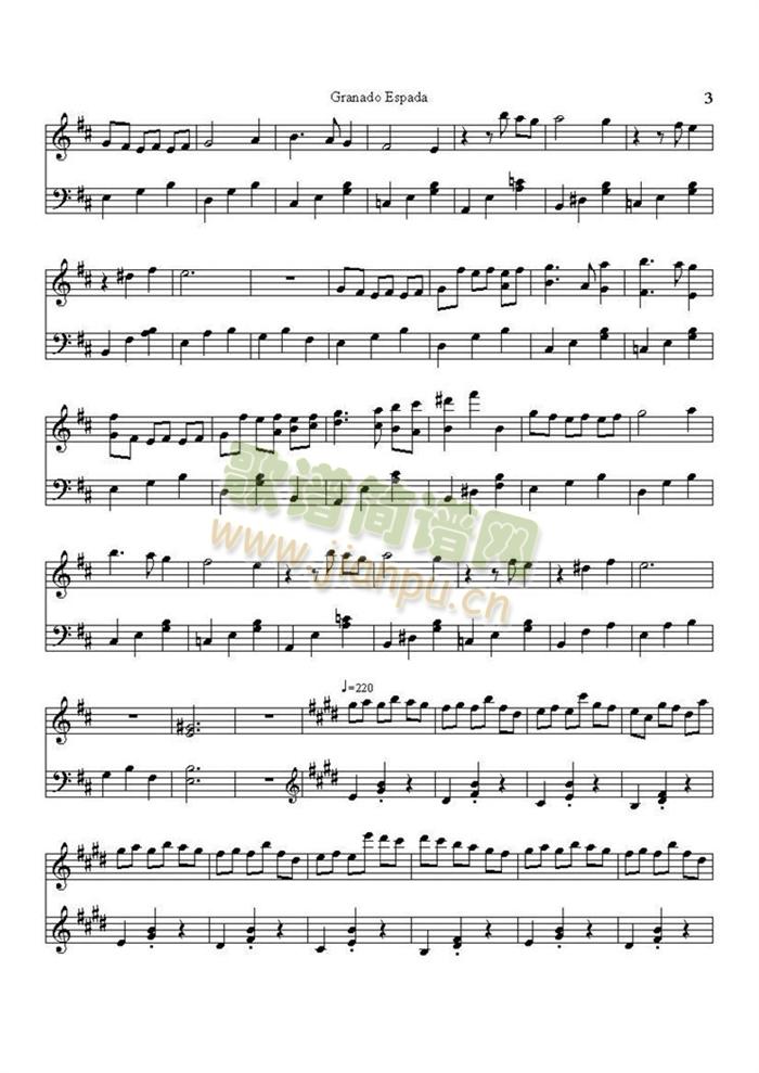 Granada(钢琴谱)3