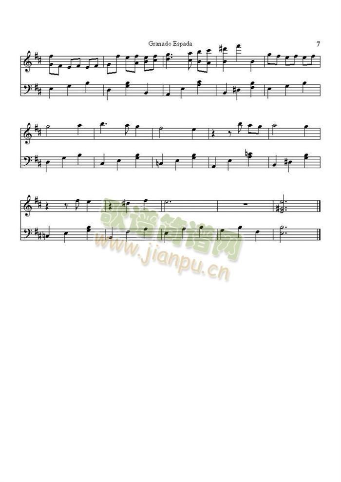 Granada(钢琴谱)7