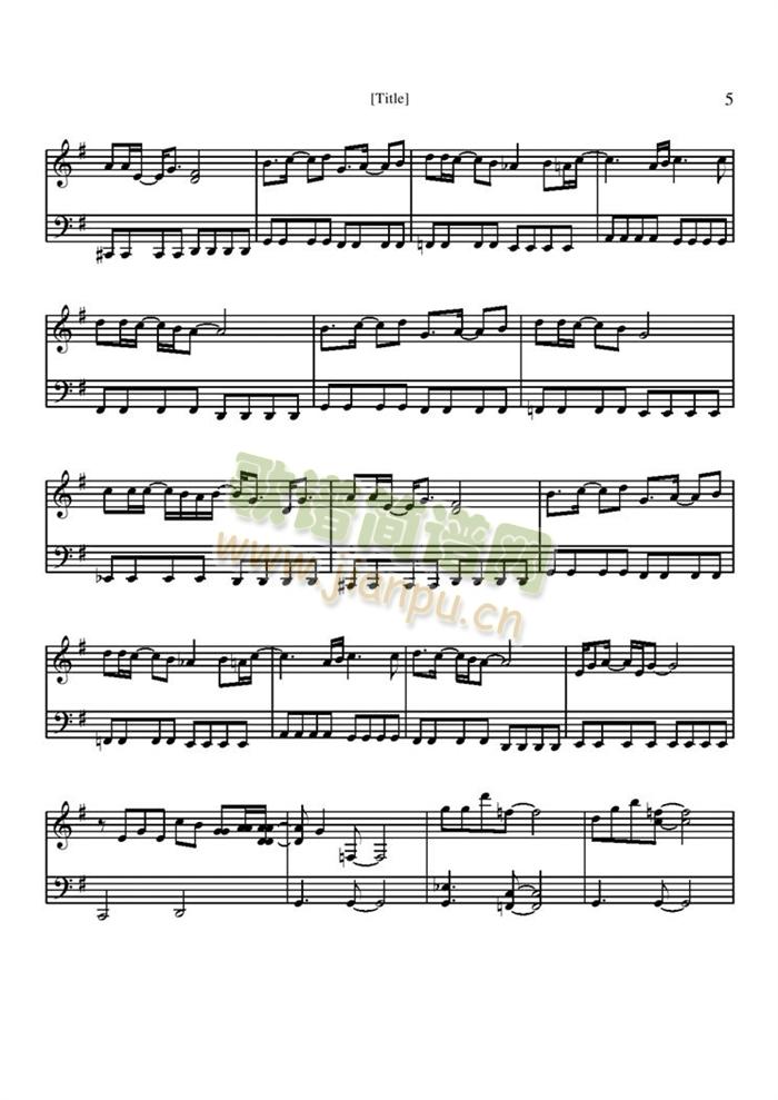 Hikari(钢琴谱)5