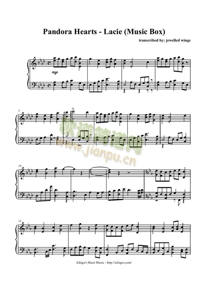 Lacie(钢琴谱)1