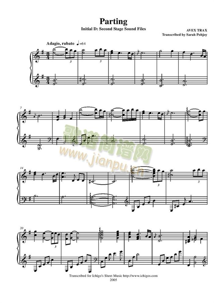 Parting(钢琴谱)1