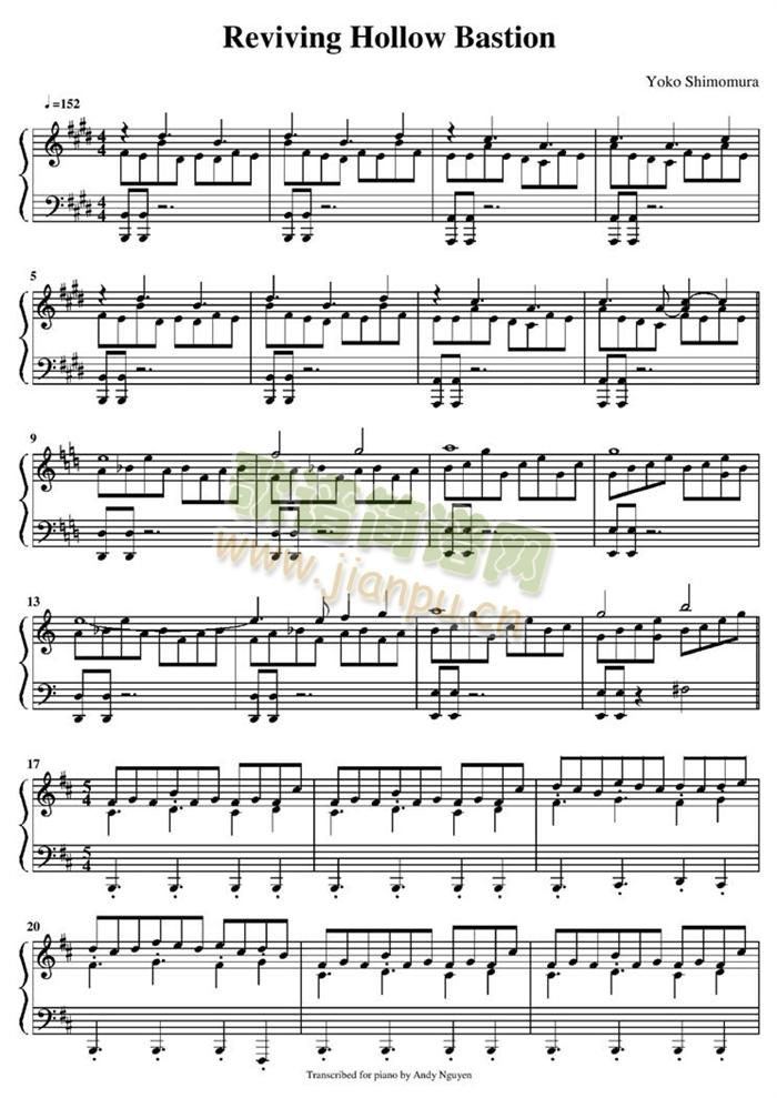 Reviving(钢琴谱)1