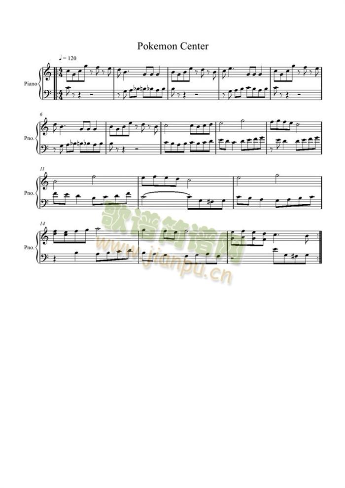 Pokemon(钢琴谱)1