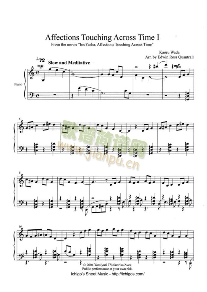 Affections(钢琴谱)1