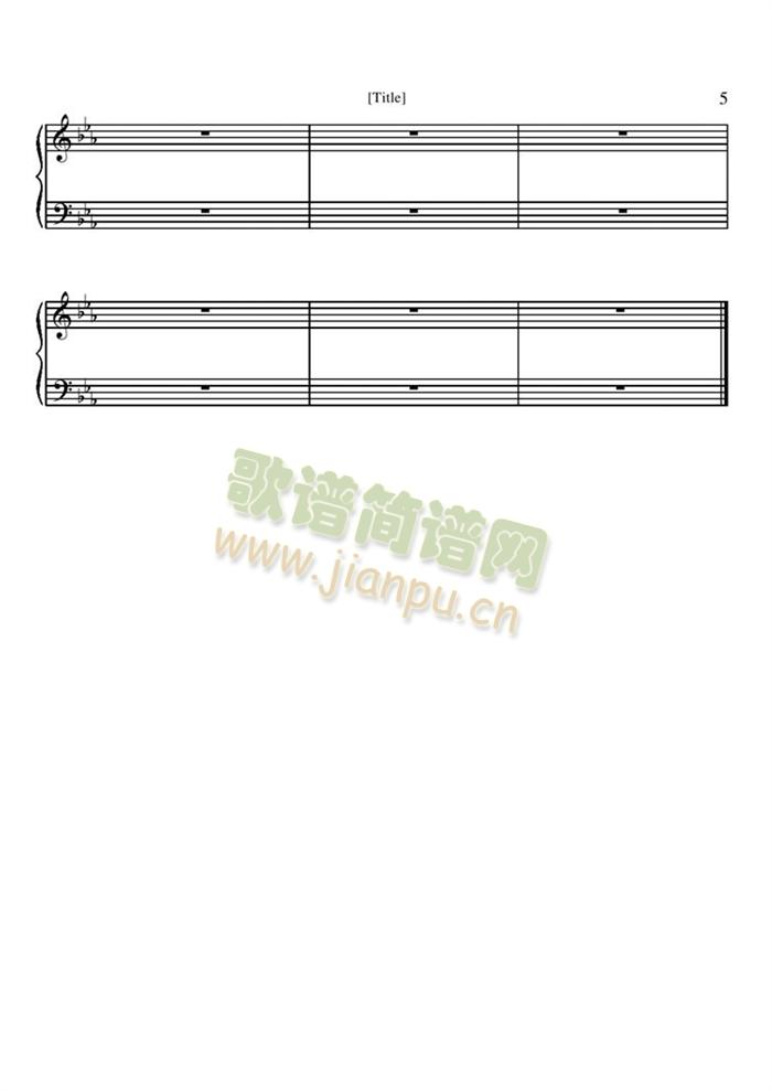 Bink(钢琴谱)5