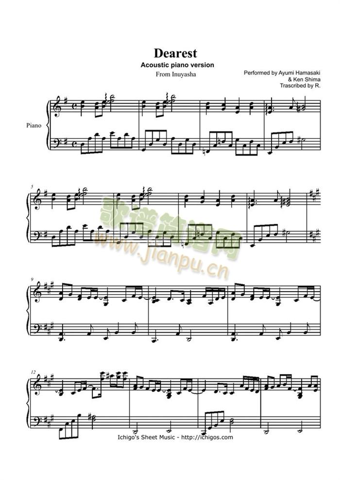 Eearrest(钢琴谱)1