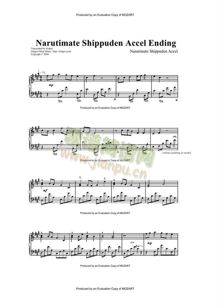 Narutimate(钢琴谱)1