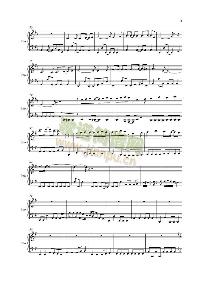 Negaigoto(钢琴谱)3