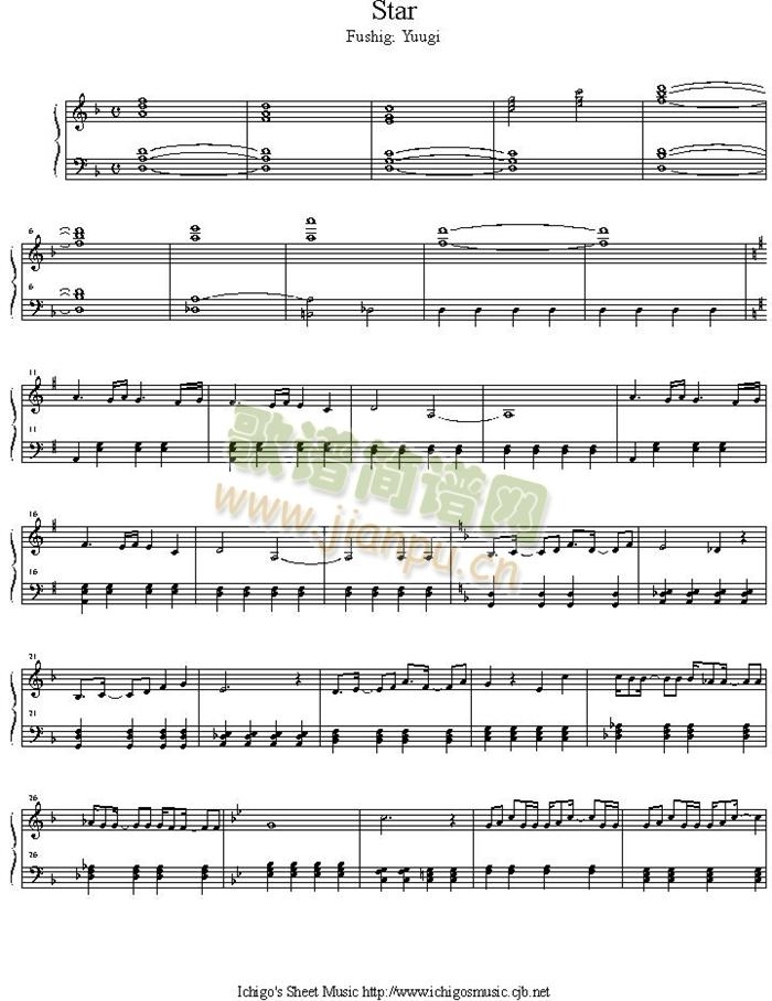 star(钢琴谱)1