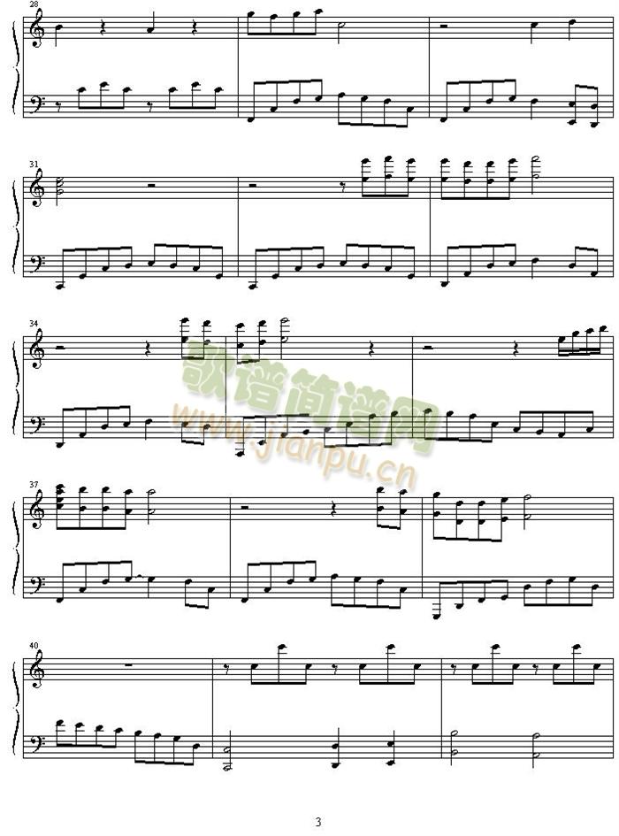 theme(钢琴谱)3