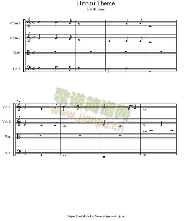 hitomi_theme(钢琴谱)1