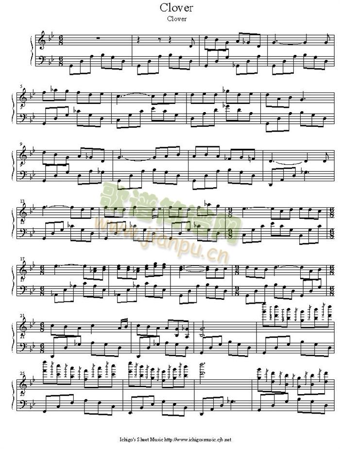 clover(钢琴谱)1