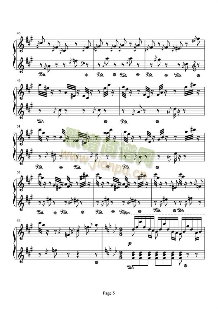 侏儒之舞(钢琴谱)5