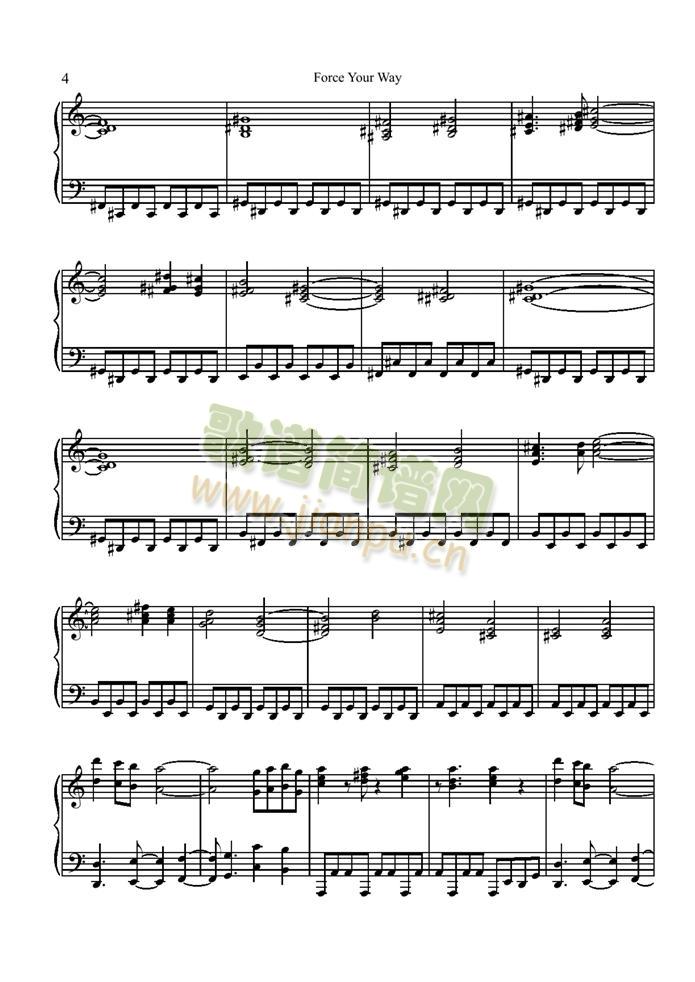 Force(钢琴谱)5