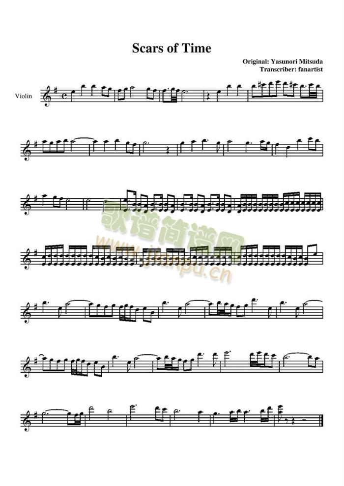 Scar(钢琴谱)1