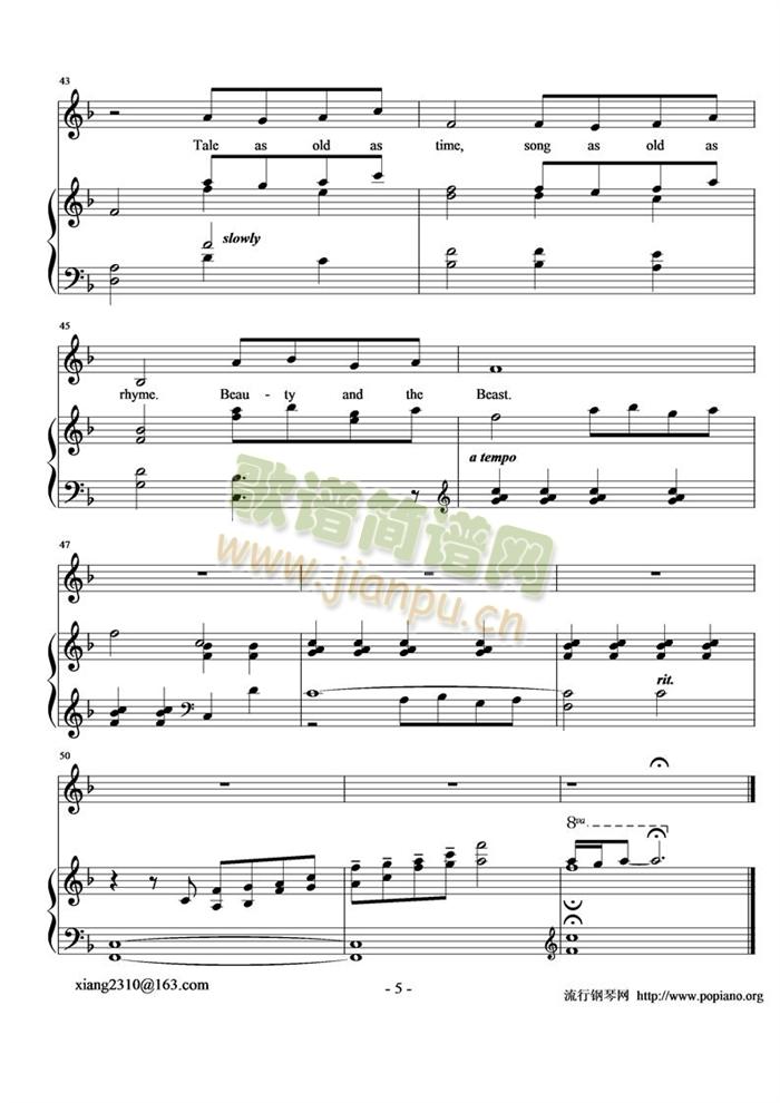 BEAUY(钢琴谱)5