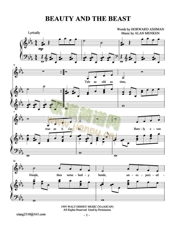 BEAUY(钢琴谱)1