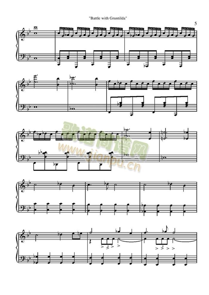 battle(钢琴谱)5