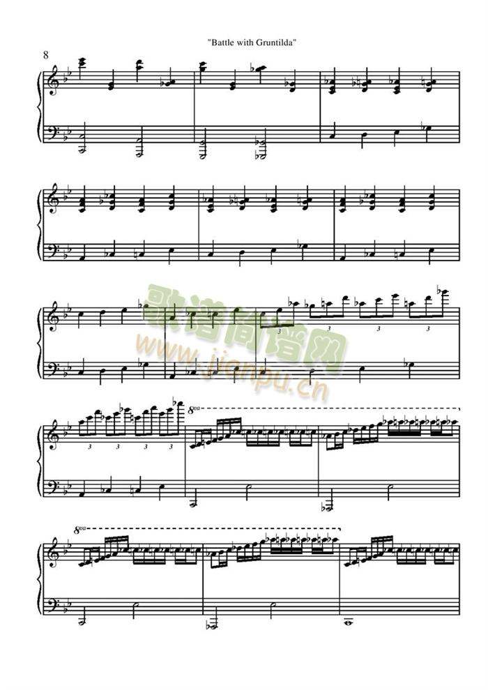 battle(钢琴谱)8