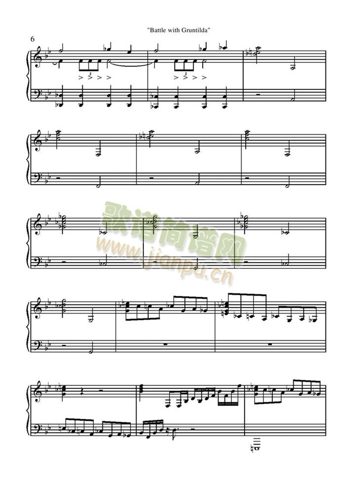 battle(钢琴谱)6