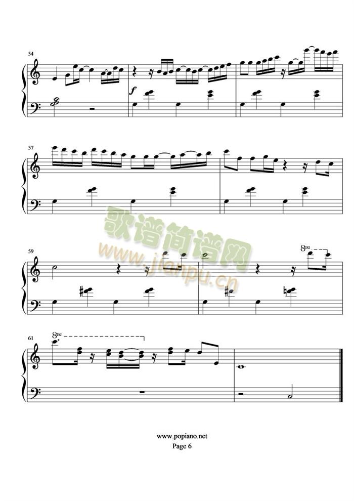 永远的孤独(钢琴谱)6