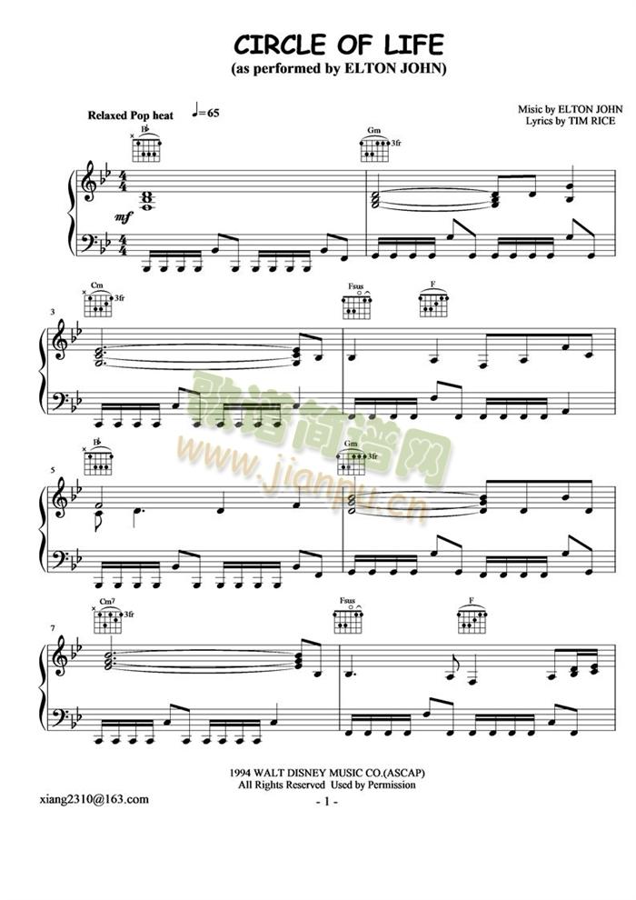 Cicle(钢琴谱)1