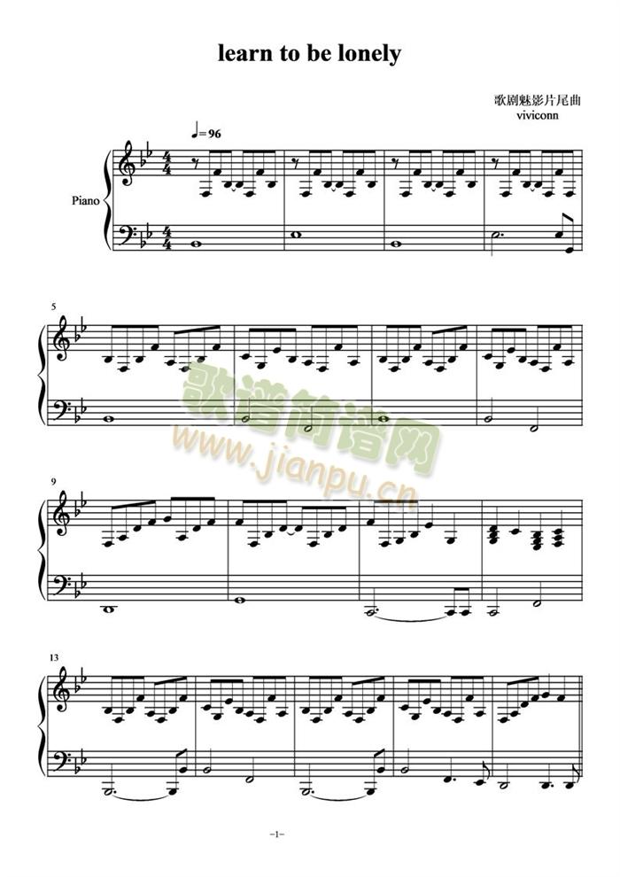 learn(钢琴谱)1