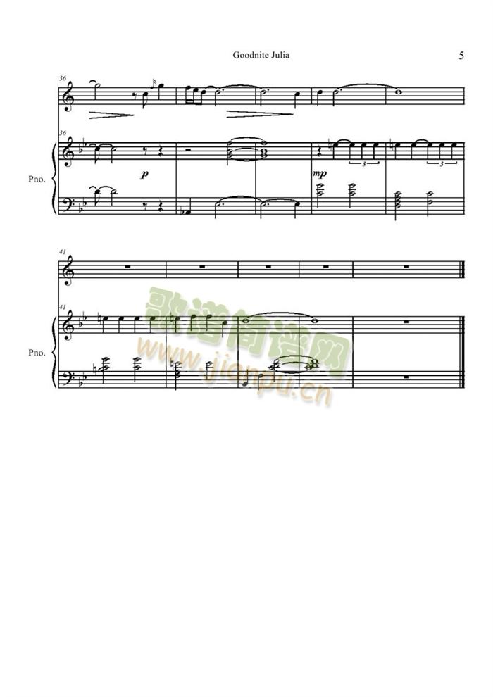 Goodnight(钢琴谱)5