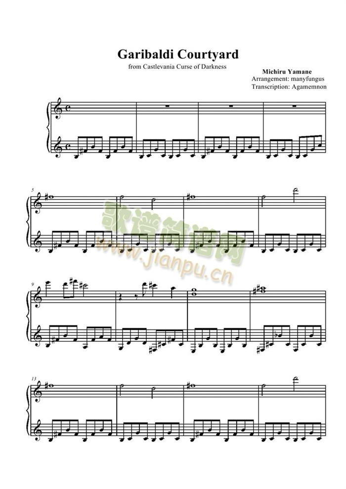 Garibaldi(钢琴谱)1